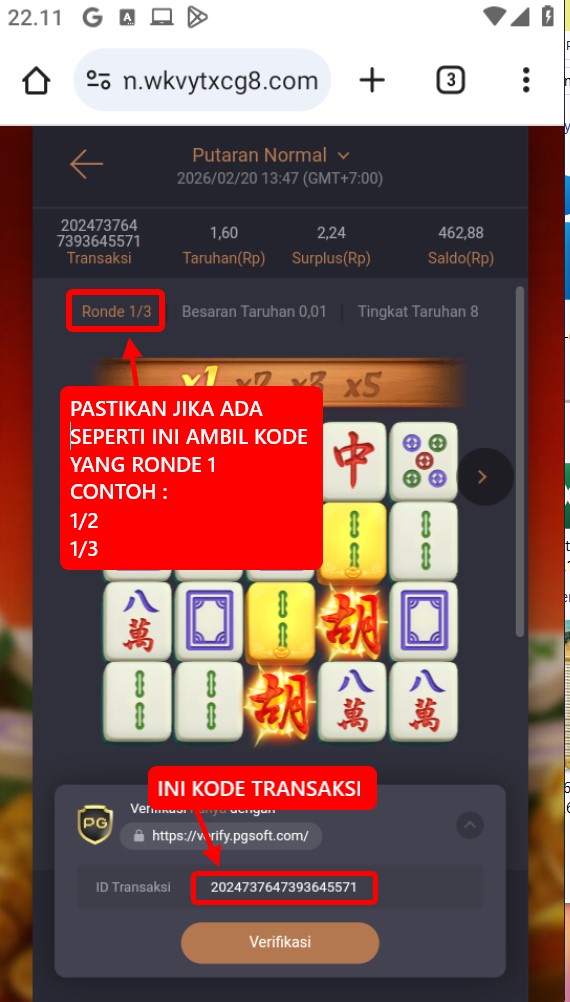 Langkah 4 - Ambil Kode Ronde 1